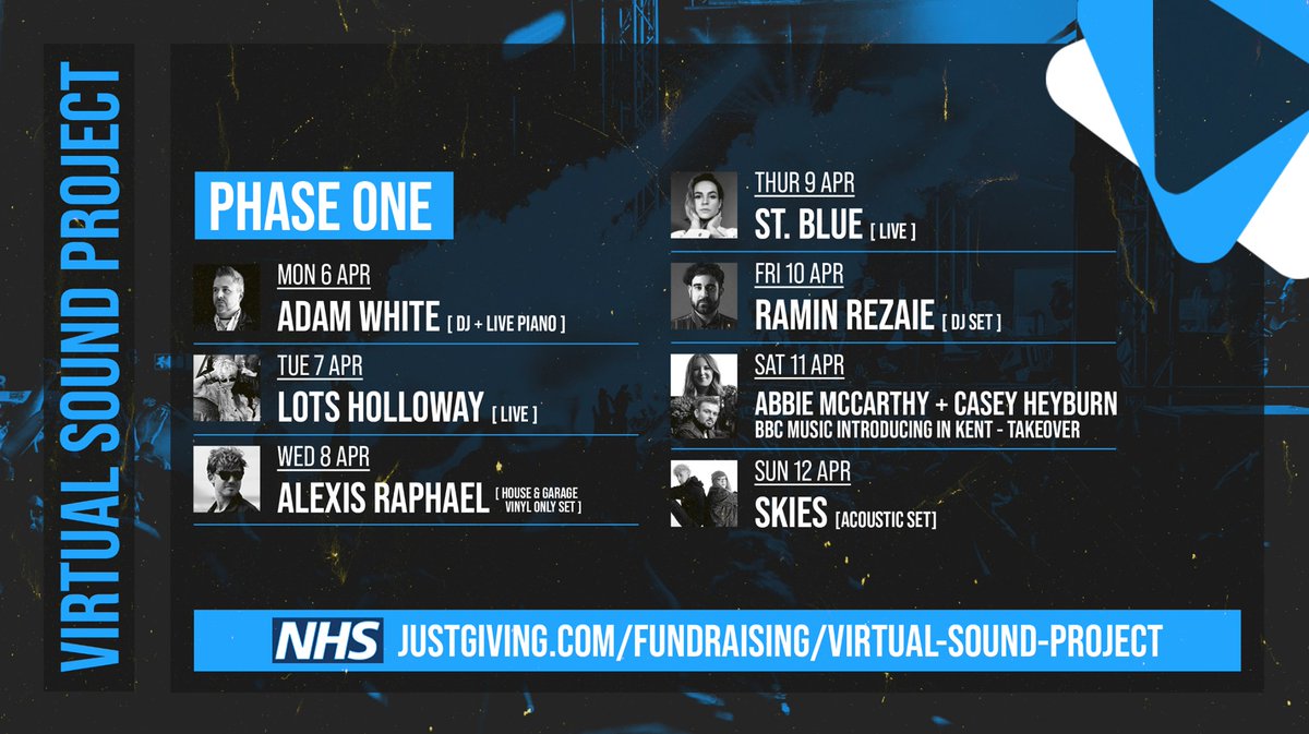 SKIESbanduk's tweet photo. You can check out our set tonight for #VirtualSoundProject  🧡💙 It'll be streaming on Facebook at 7pm! 

The stream is to help #FeedNHS - a charity setup with the aim of feeding all NHS staff at least one meal a day. Here's the link 👉 https://t.co/zTeKWtKgh7

Enjoy the set! https://t.co/K67CoByWOy