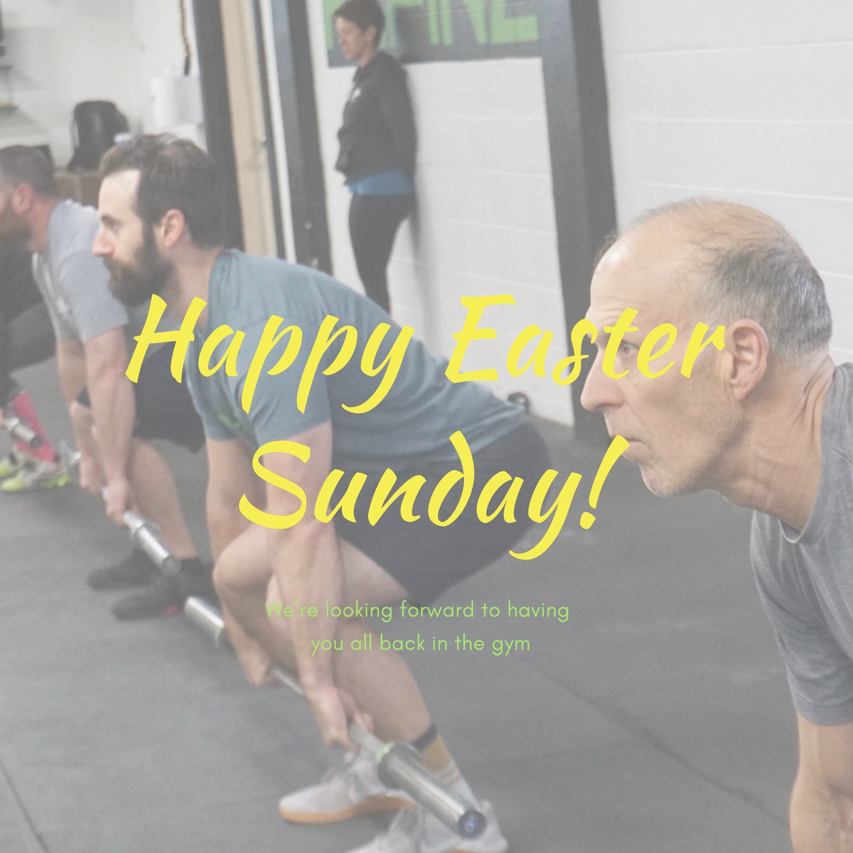 AlpineCrossFit's tweet image. Happy Easter! We miss you all so dearly and cannot wait to get you back.