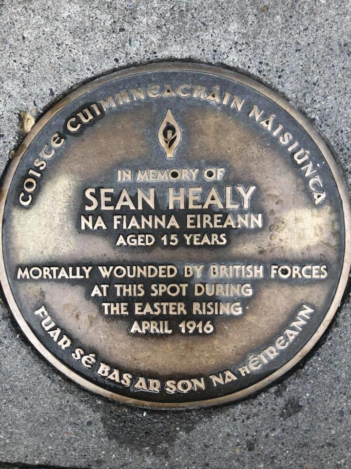 dlLambo's tweet photo. Seán Healy (15) murdered by British Forces at Doyle’s Corner during the Easter Rising. 

Sent home from Jacob's by Thomas MacDonagh as he was too young to fight.

But asked to deliver a message warning of an ambush in Phibsboro on his way home, he was shot in the head doing so https://t.co/GcdpUNvWtV
