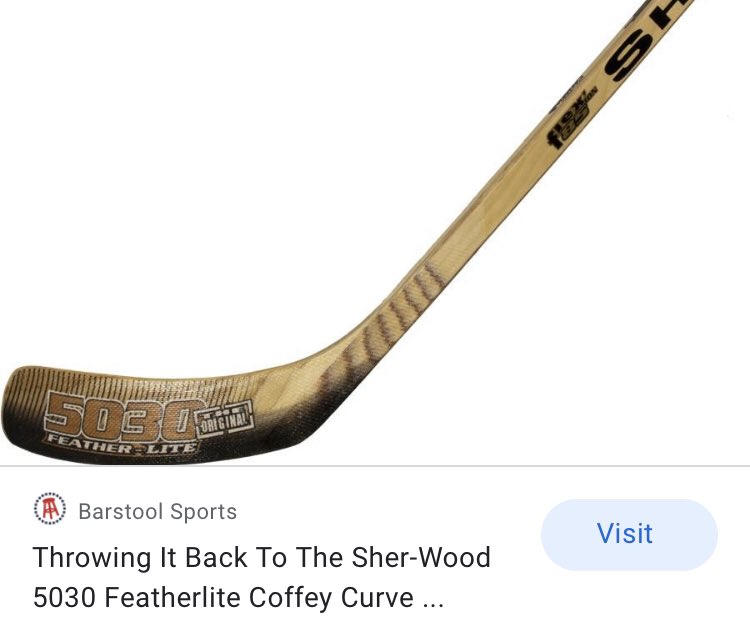 Kmac_Canada's tweet photo. @BarDown Sherwood PMP 5030 feather lite with the Paul Coffey curve. Old school wood...there is no substitute...I broke the glass with a slap shot from this stick.  #deadly #beststickever @wgudbranson https://t.co/gp5WZj484O