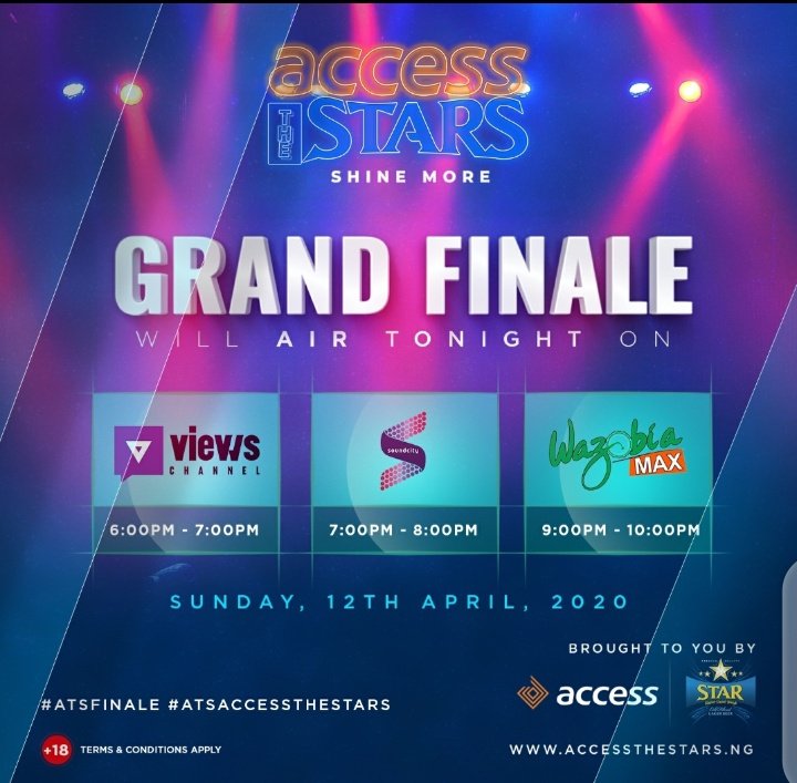 RuthAkawe1's tweet photo. For those who missed the Access the stars show yesterday, you still have the chance to watch your favourites do their thing on any of these channels. #ATSFinale https://t.co/WEZtOiuH2N