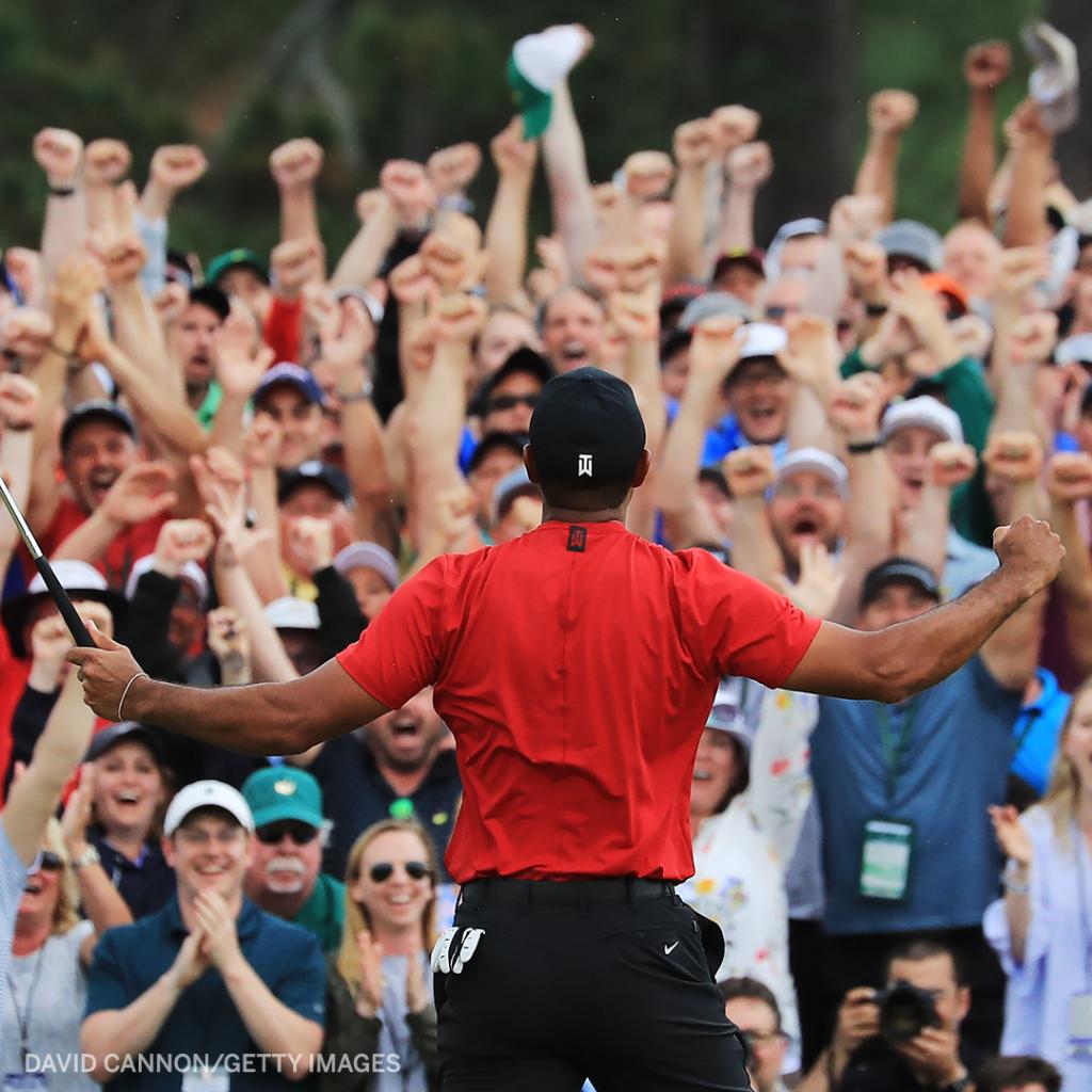 espn's tweet photo. Today would have been Masters Sunday.

Where were you when @TigerWoods captured last year's green jacket? https://t.co/CEKWt4XFjX