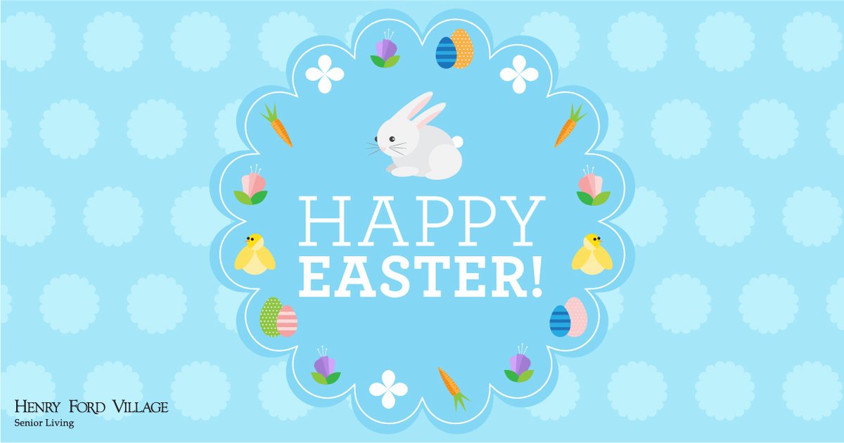 HFVSeniorLiving's tweet photo. Hoppy Easter everyone! Enjoy this joyous day.

#HenryFordVillage #HappyEaster https://t.co/VGcgRd9hvp