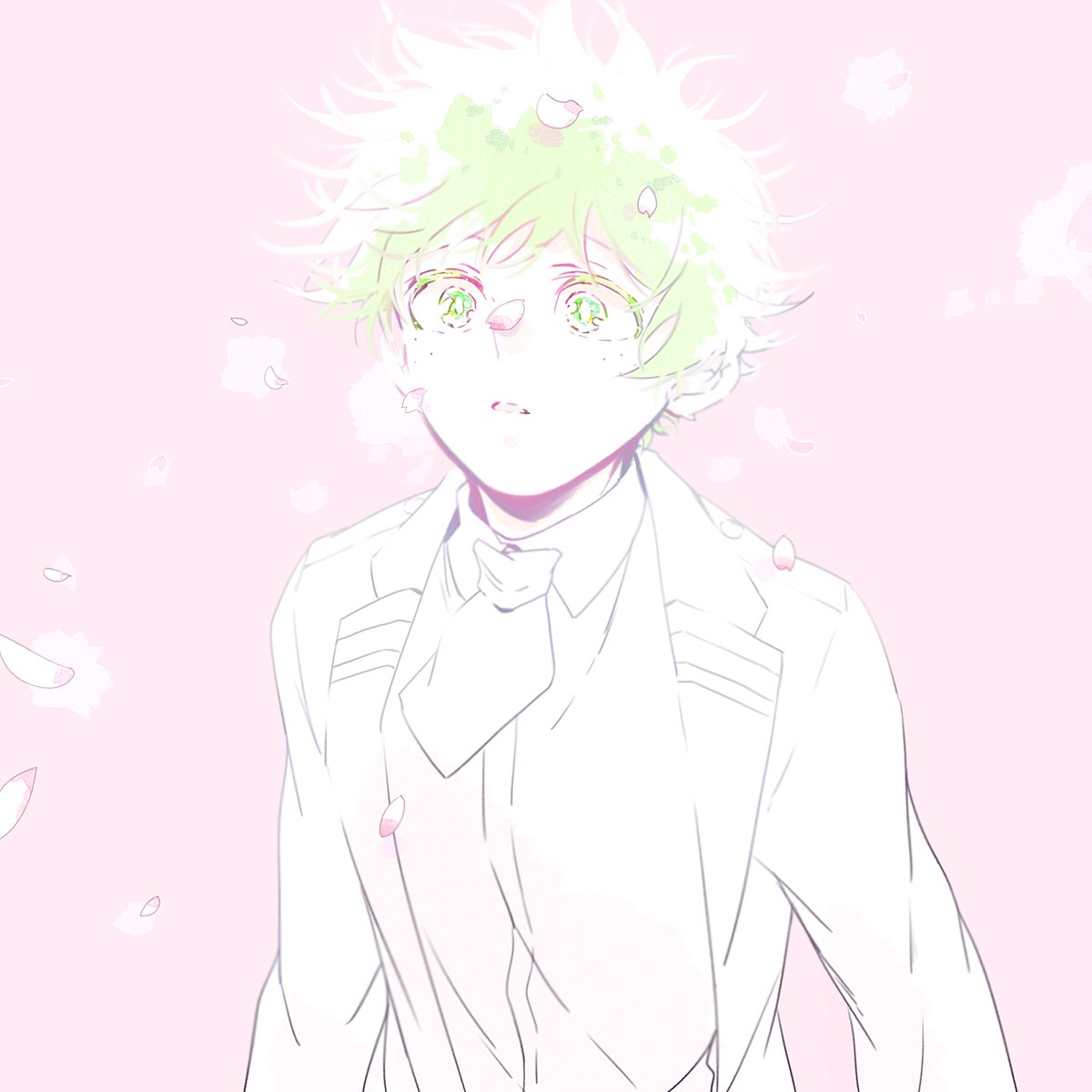 緑谷出久 「Cherry Blossoms??(ちょっと手直ししたので上げなおし)(最初にい」|穂積➰🏀のイラスト