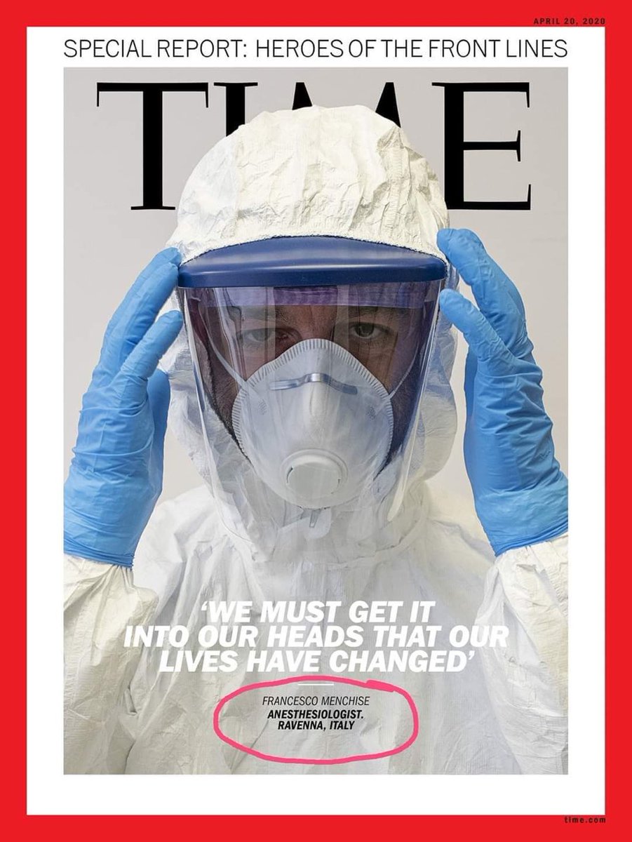 Anesthesiologist 🩺 on the cover of <a href="/TIME/">TIME</a>, as one of the heroes of the front line, thank you! HT <a href="/NeilIndranil/">Indranil (Neil) Chakraborty</a> #pedsanes #anesthesiology #anaesthesia #medtwitter #COVID19