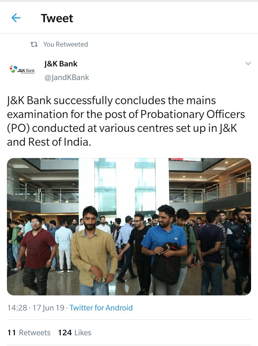 The Prelims exams for PO is successfully conducted by  @Ibpsexam and  @TCS with test centers set up not only in the erstwhile state of J&K but in other states as well.