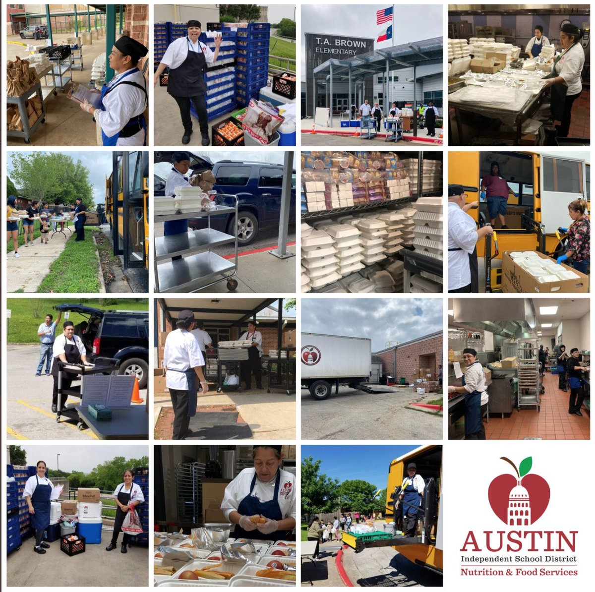 nicolekConley's tweet photo. Happy Easter! Spring celebration of hope, renewal is reshaped as we stay apart—yet stand together. Thanks @AustinISDFood on #coronavirus frontline—following safety precautions to maintain largest #ATX food chain amid ⬆️demand, ⬇️supplies. #ThisIsPublicEd #TxEd #TxLege #SomosAISD https://t.co/Xvoe42voEq