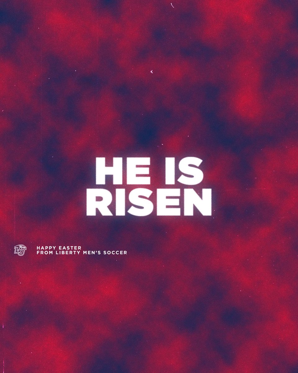 LibertyMSoccer's tweet photo. "He is not here; he has risen!" - Luke 24:6-7  
Happy Easter! https://t.co/BCinStHku9