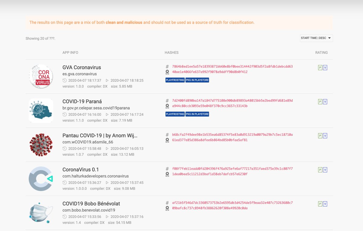 DailyOsint's tweet photo. Covid-19 related clean and malicious mobile applications in your hands → @apklabio 

#osint #maliciousapp #covid-19 https://t.co/CEhF3iY9IU
