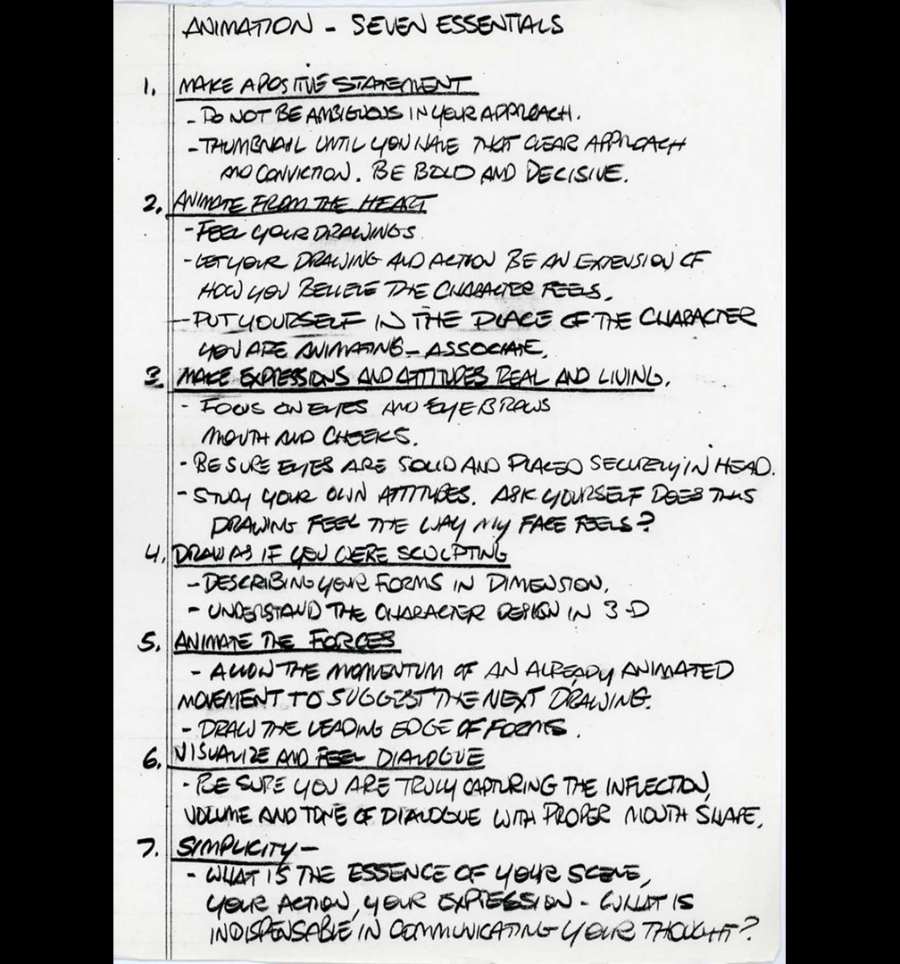 TheFramebyFrame's tweet photo. Seven animation essentials from Glen Keane (click to enlarge)!
Source: https://t.co/g8YQv9U0F2
#agorastudio #animation #framebyframe #glenkeane #2danimation #3danimation #traditionalanimation #characteranimation #disney #animationresource #movies #film #art #maya https://t.co/hqFNVBl2Gg