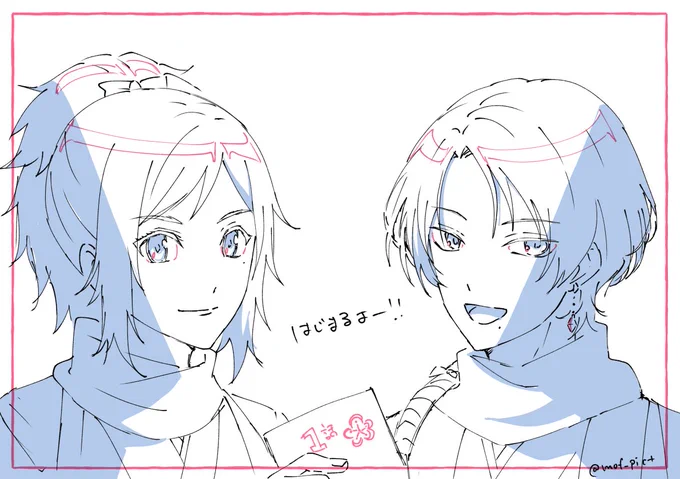 花丸再放送ということで久しぶりという名の数年ぶりに描きました。#touken_hanamaru 