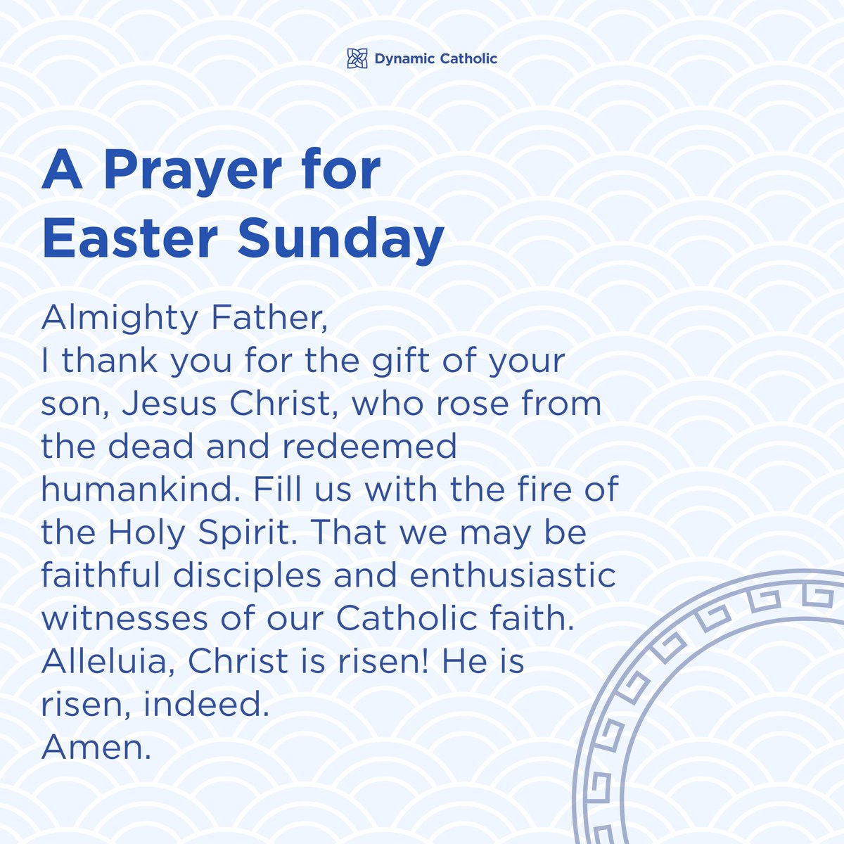 DynamicCatholic's tweet photo. He is Risen, Alleluia! Happy Easter for all of us at Dynamic Catholic!

https://t.co/GFQQQjzIW0 https://t.co/EhnAgPsbh8