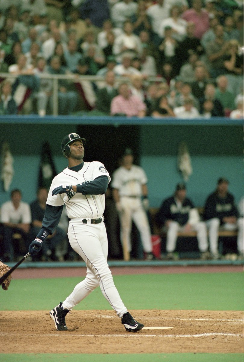 Mariners PR on X: OTDIMH: 1996: @Mariners legend Ken Griffey Jr. hits two  home runs, including a monster shot over Skydome's Hard Rock Cafe off  Giovanni Carrara in a 9-6 win at