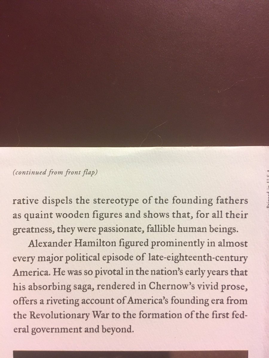 Suggestion for April 12 ... Alexander Hamilton (2004) by Ron Chernow.