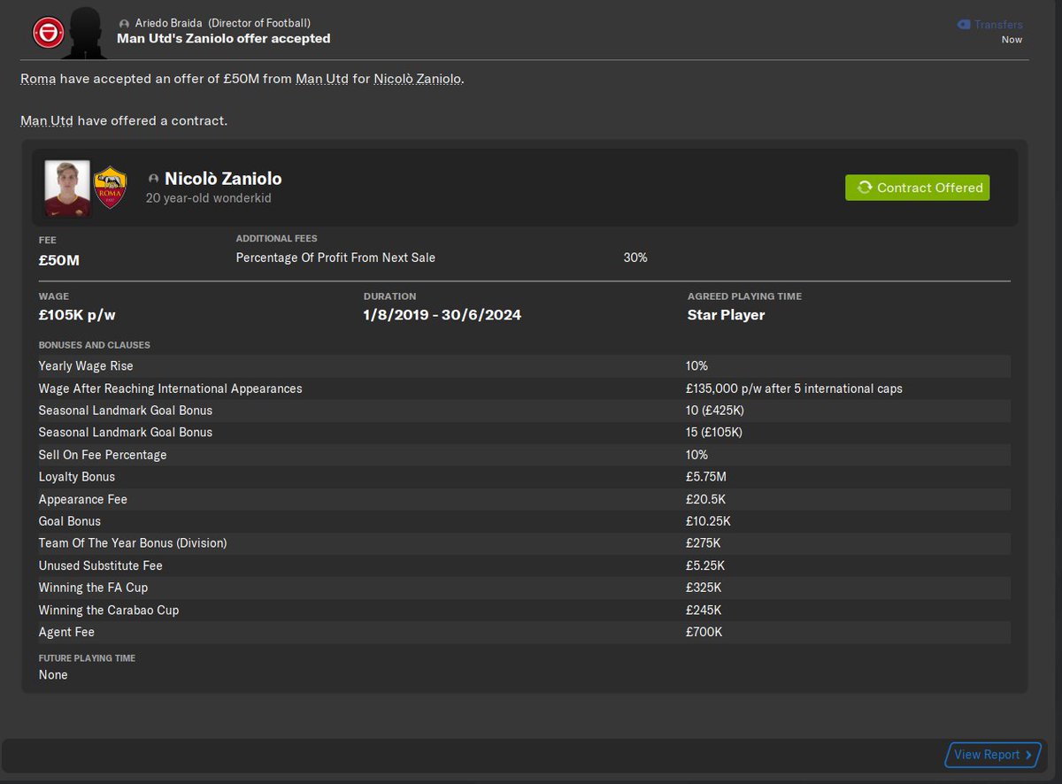 Coach Zainul Arifin On Twitter Zaniolo Scouting Letak Dia Best Rw But Aku Plan Nak Pakai Nak Pakai Dia As Cm No 3 Tapi Tu La Kalau Star Player Kena Letak