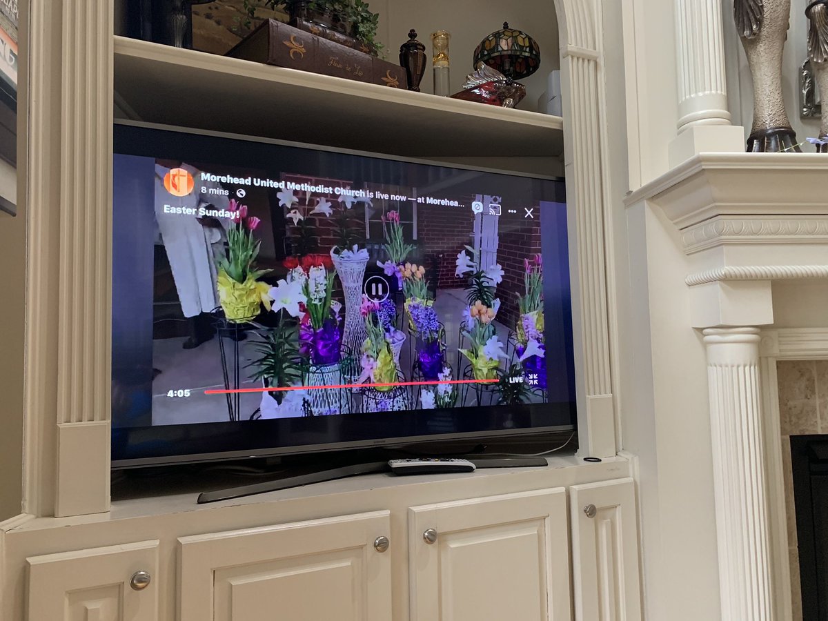 The Markwell house is live streaming <a href="/aaronjmansfield/">Aaron J Mansfield</a> <a href="/MoreheadUMC/">Morehead UMC</a>.
#WatchParty #HeIsRisen