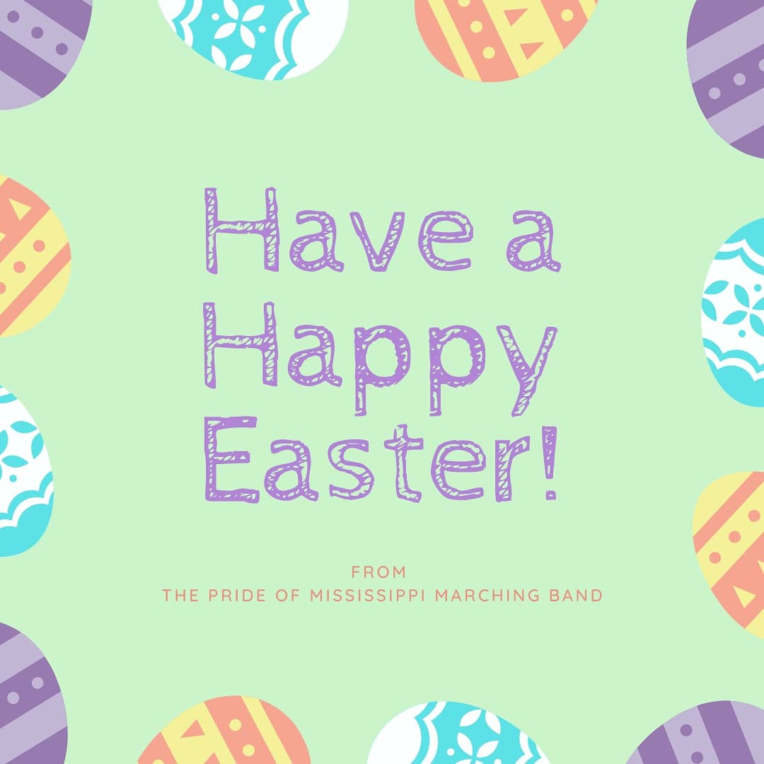 USMBands's tweet photo. Happy Easter to our fans, friends, students, alumni, and parents! 
And remember to wash your hands and stay safe! https://t.co/UB37yugr0q