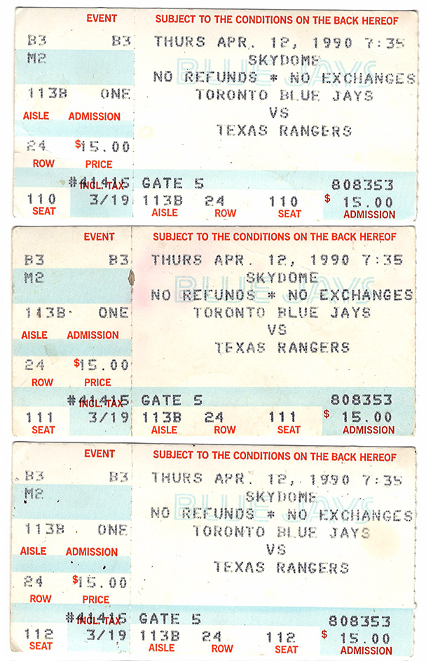 Thirty years ago today my mom and dad loaded me into the back seat of our 1983 Chevrolet Celebrity and surprised me with a trip to SkyDome where I would watch the Blue Jays and Rangers, the first baseball game I ever attended, a crucially important moment in my life.