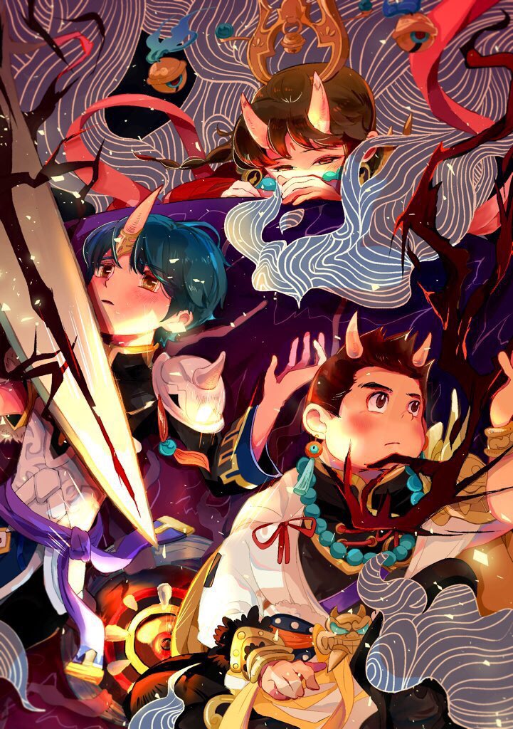 「ぷに前世組
復刻おめでとうございます過去絵
??? 」|くぜ【Skebリクエスト募集中】のイラスト