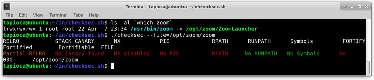 CITL uses their own software tools that aren’t open source (yet), you can find free software with a subset of their checks. The Linux checksec shell script works fine for this.Notice the binary lacks DEP/ASLR/Canaries/Fortification/RO section orders[  @wdormann image]6/