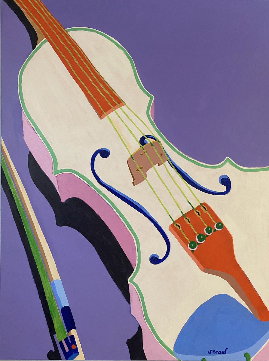 GraefArt's tweet photo. Violin 30”x40” acrylic painting #painting #violin #musicalinstrument #artforeaster https://t.co/fmukacZoGE