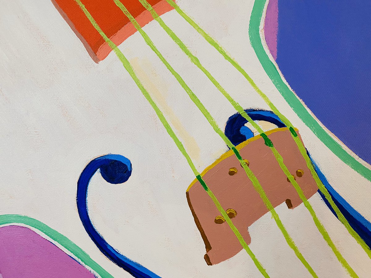 GraefArt's tweet photo. Violin 30”x40” acrylic painting #painting #violin #musicalinstrument #artforeaster https://t.co/fmukacZoGE