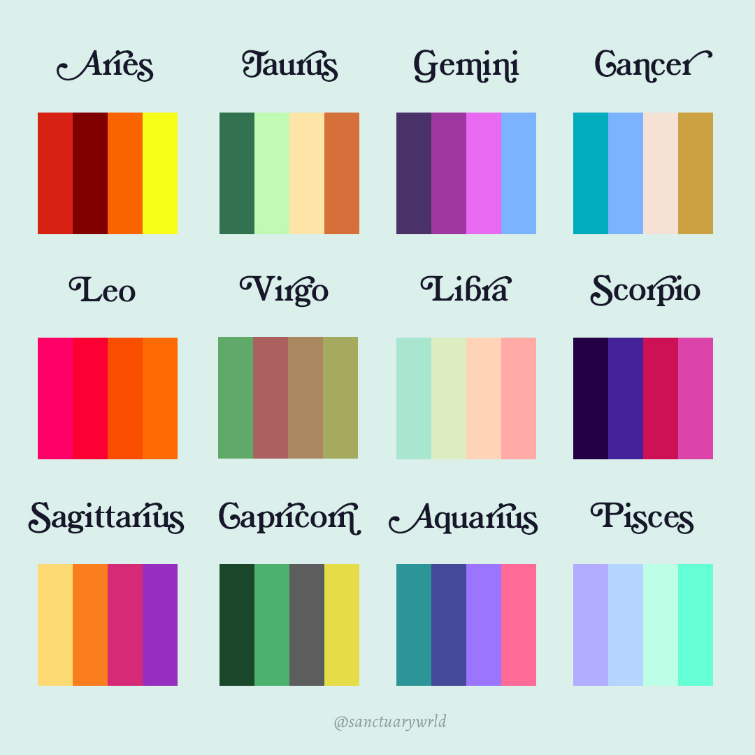 Zodiac Color Palette - Reverasite