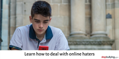 StopBullyingGov's tweet photo. Hateful, critical behavior can be a form of cyberbullying. Like other forms of bullying, hater behavior is something that a person does, not who they are. It can be changed!
#StopBullying #Cyberbullying
https://t.co/otSofSvAxT https://t.co/nfrv9XKsWe