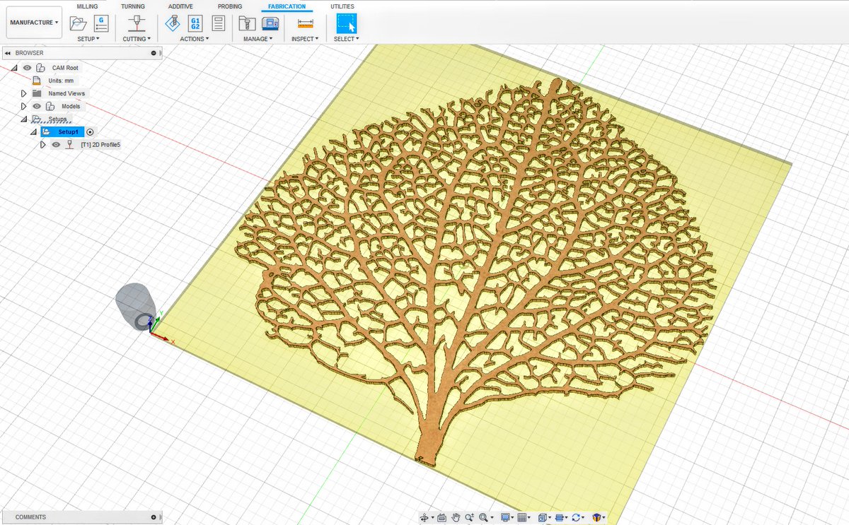 5/6Use the  @adskFusion360 Manufacture workspace to create the laser-cutting toolpaths.....
