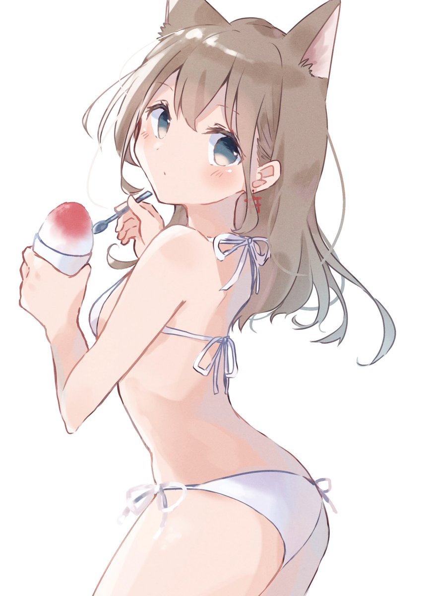 「けもみみ水着ちゃん 」|ひまねこ。のイラスト