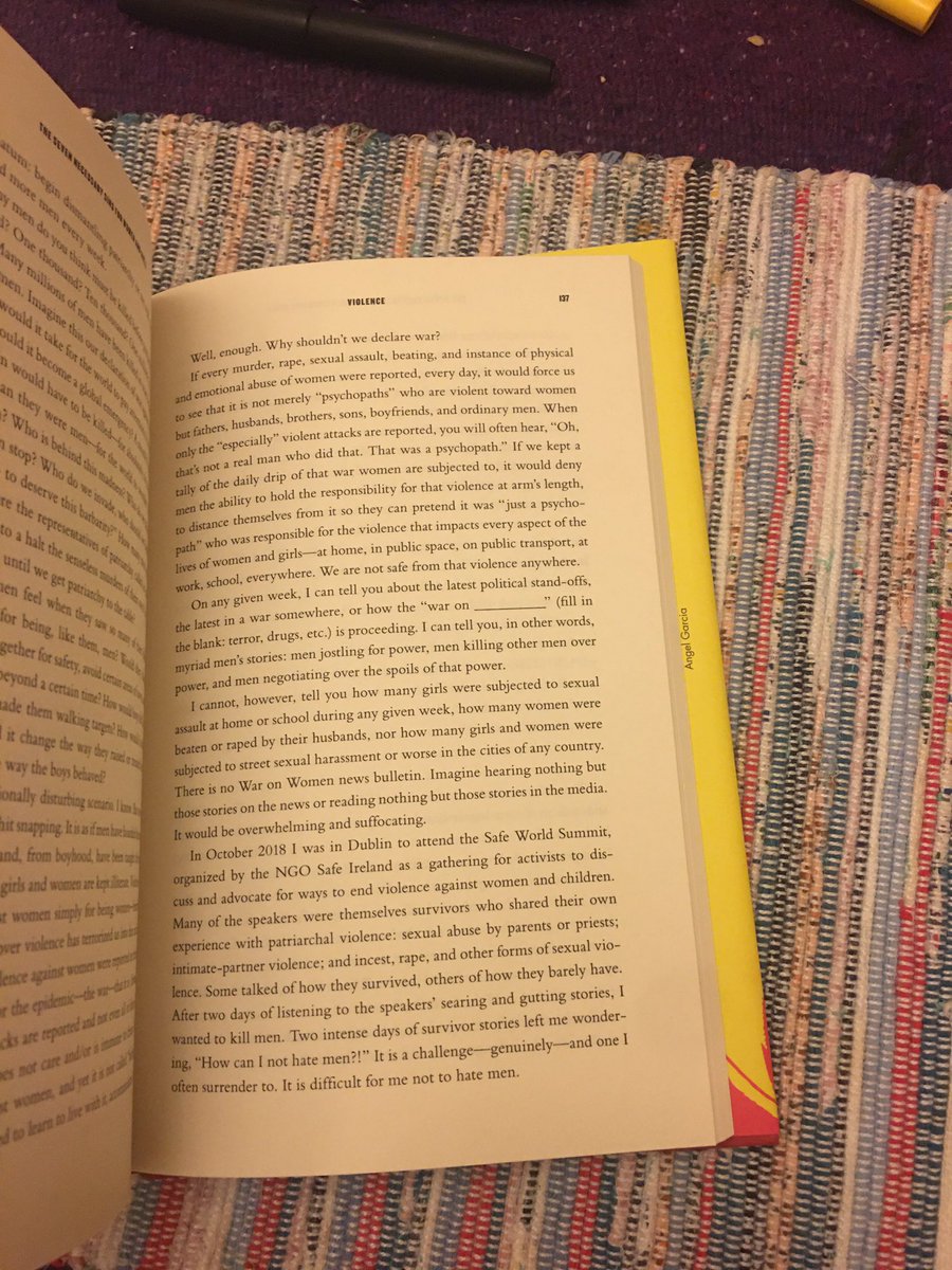 In my latest book  #7NecessarySins, the chapter on the “sin” of violence frightens people. I’m told: “Violence begets violence!” What do centuries of male violence vs women beget? Here are the opening pages of that chapter. My book came out in Sept. 2019  #COVID19