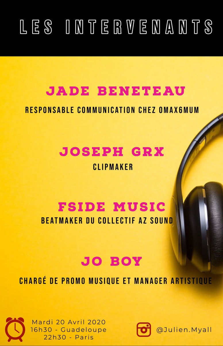 JulienMyall's tweet photo. CHOSE PROMISE , CHOSE DUE ‼️
Je vous donne rendez-vous Mardi à 16h30 (Gpe)- 22h30( Paris) pour un live Insta exceptionnel. Nous parlerons des acteurs de l’ombre , qui sont-ils et comment sont-ils rémunérés ? 
Pour cette 1ère édition j’ai été vous cherchez la crème de la crème ! https://t.co/ajAW9ROO48