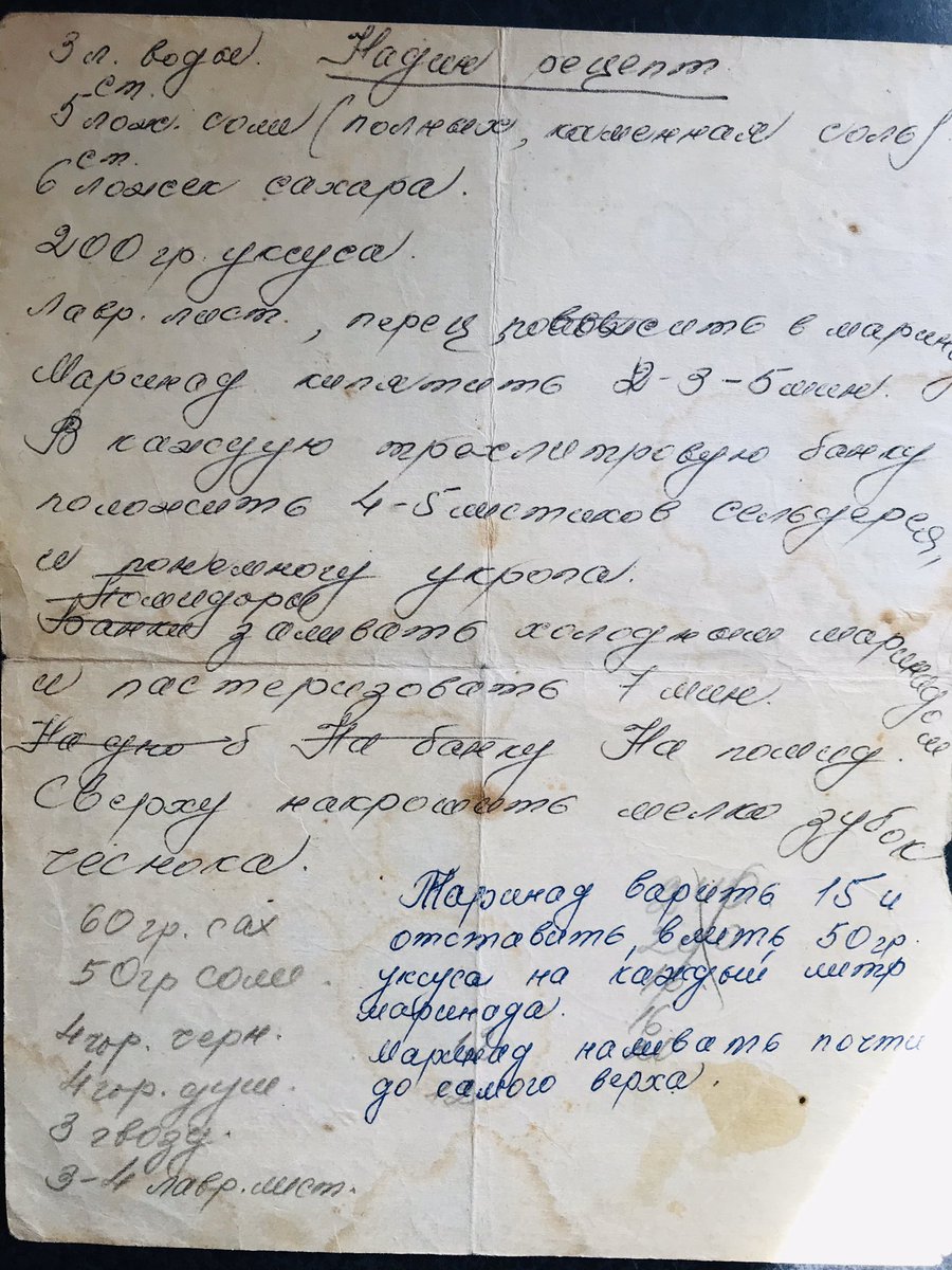 And then there are recipes named after people rather than the dishes (Nadia’s recipe). Dunno who Nadia is and will never find out, but she’s baked into our family’s cooking lore for as long as people can read Russian.