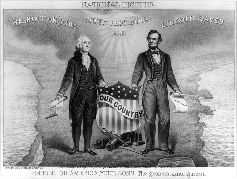 Something we're all familiar with but not always aware transpired.George Washington was fashioned as the Father. Lincoln as the son and savior. The American spirit of freedom and liberty as the Holy Ghost.Christianity and Nationalism thrived.15/