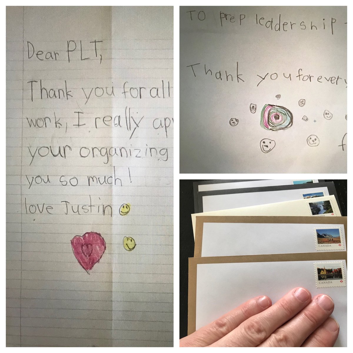 SweeneyTanya's tweet photo. Many thank you notes to mail for all the students who wrote or sent a video of thanks to our Leadership Team. Feels great. https://t.co/92jDmSQvab