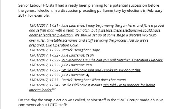 So, the plan was to ditch Corbyn immediately after the 2017 election, and replace him with Tom Watson. McNicol called it “operation cupcake”.