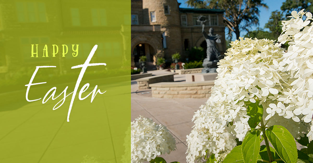 USFFW's tweet photo. Jesus said to her, “I am the resurrection and the life. The one who believes in me will live, even though they die.” – John 11:25 🕊️ Happy Easter, Cougs! #usffw #HeIsRisen https://t.co/rgA3wy8EnF