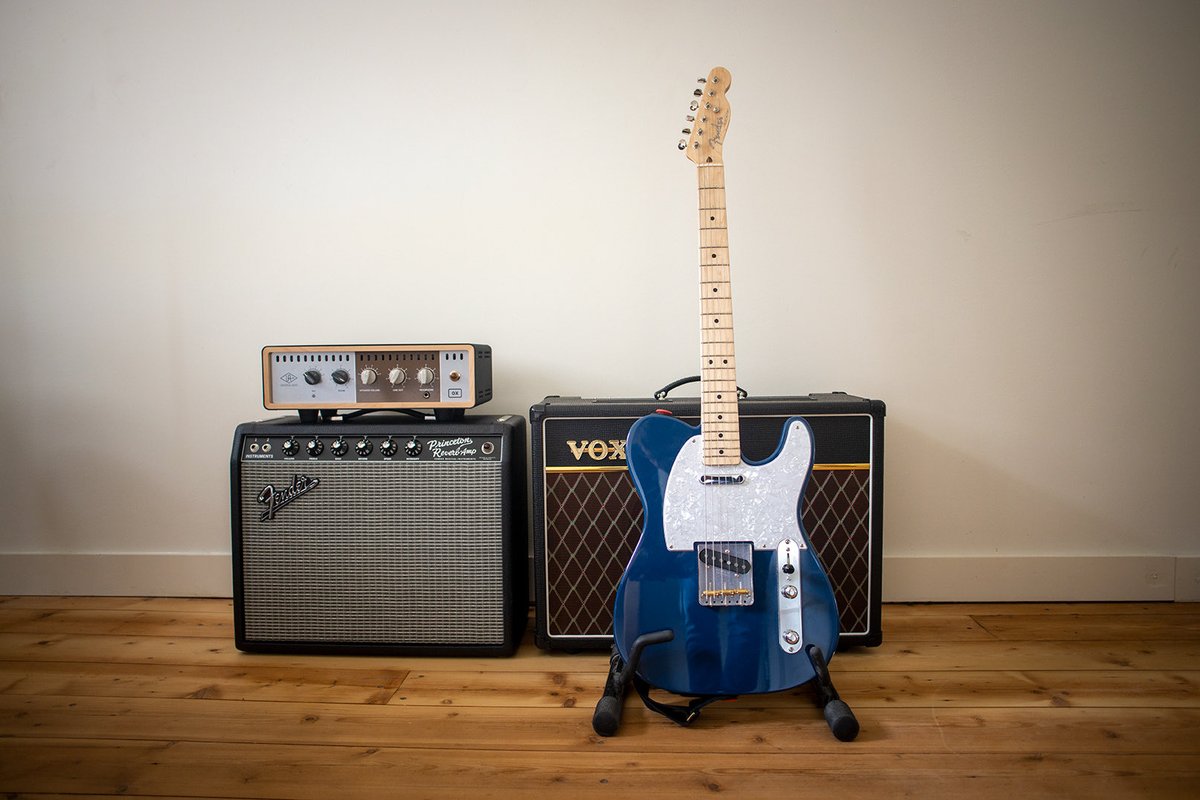 reampers's tweet photo. Sunday Setup #vox #ox #princetonreverb #telecaster #fender #oxamptopbox https://t.co/X8EfdNR4jm
