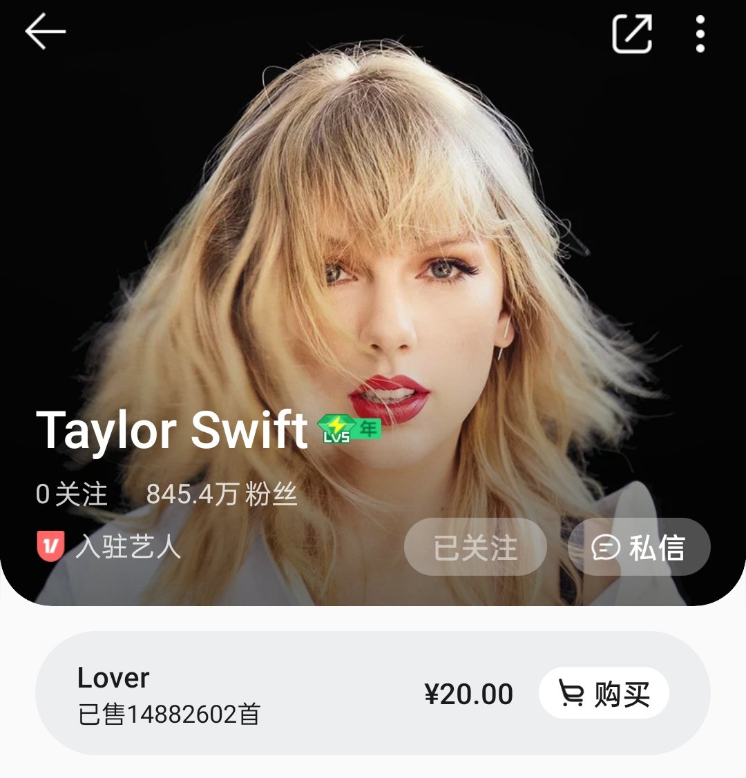 QQ music, the biggest music platform in China, Taylor has 8.4 million followers, and Kanye has 150k