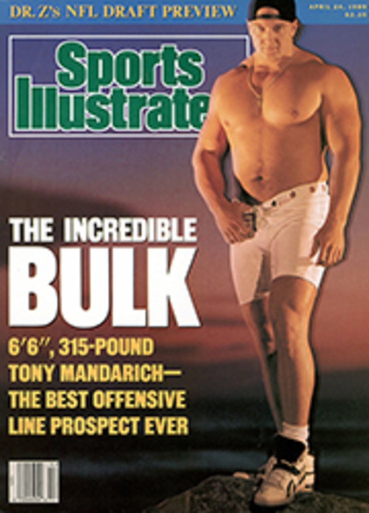 Tony Mandarich (1989)There may not ever have been greater collective hyperbole uttered about a prospect in the history of the draft. Mandarich only lasted 3 years w/ the Packers, & has recently admitted he was on steroids throughout the dominant portion of his college career
