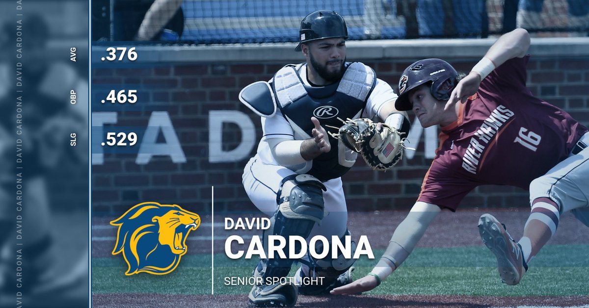 tcnjlions's tweet photo. Today’s Senior Spotlight is @BASEBALLTCNJ catcher David Cardona. David had a great 2019, earning ABCA/Rawlings Mid-Atlantic All-Region First Team honors. He’s a career .376 hitter, the ninth-best average in program history #TCNJ #LionPride https://t.co/u7YxAKY9yM