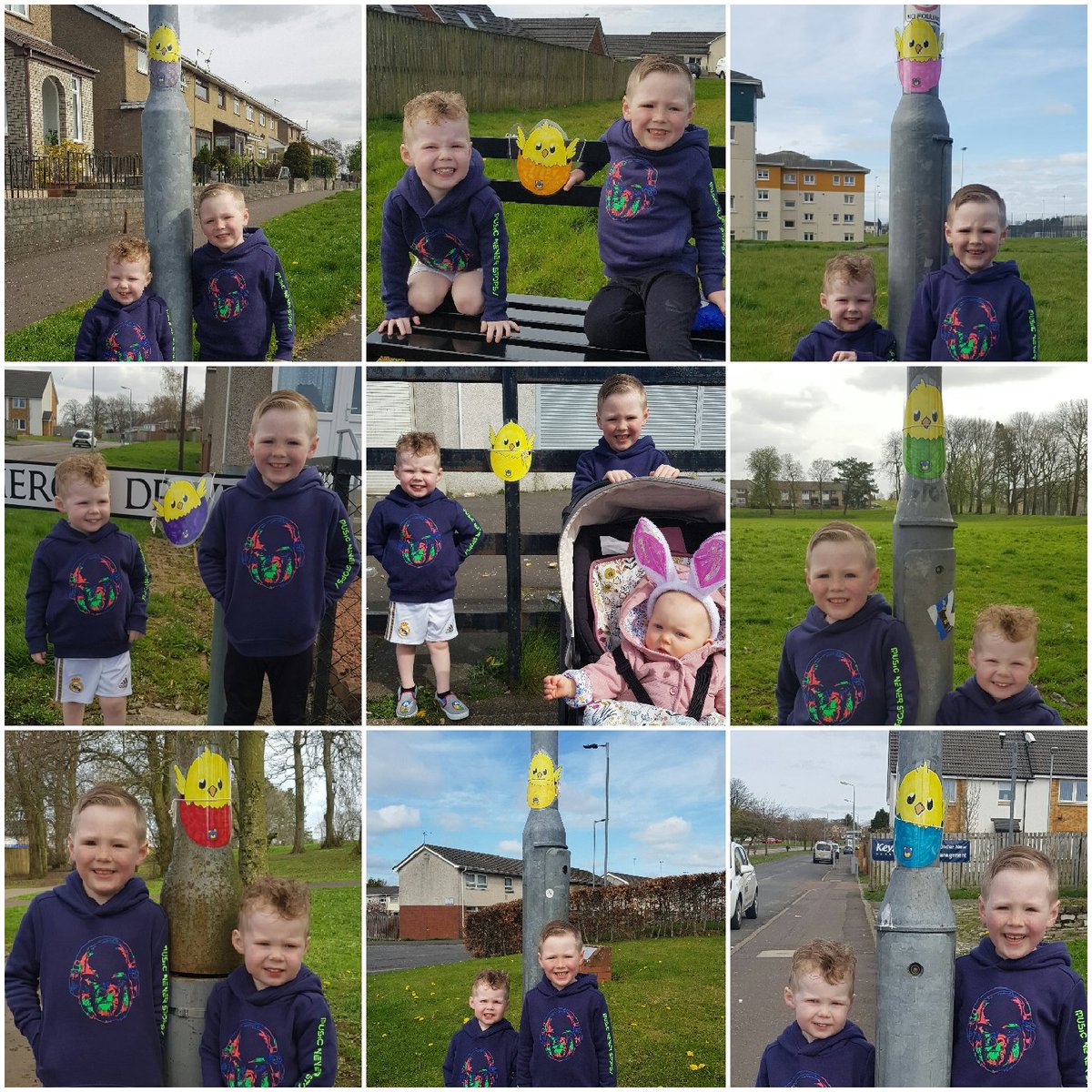 weegillz84's tweet photo. Huge shout out to @JamesHamiltECC for organising the Easter Chick hunt around New Farm...we had an excellent day out looking for them & managed to find 9 out of 11 (much to mummys annoyance!!!!) 🐣🐣🐣 #chickhunt #easter2020 https://t.co/9mAgcFl3kv