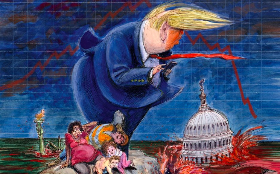 RollingStone's tweet photo. How Donald Trump failed at the single most important task of his office: keeping the American people safe from harm. Jeff Goodell reports on the president and the plague https://t.co/Emmli1Nj4Z https://t.co/MlQLq4Umai