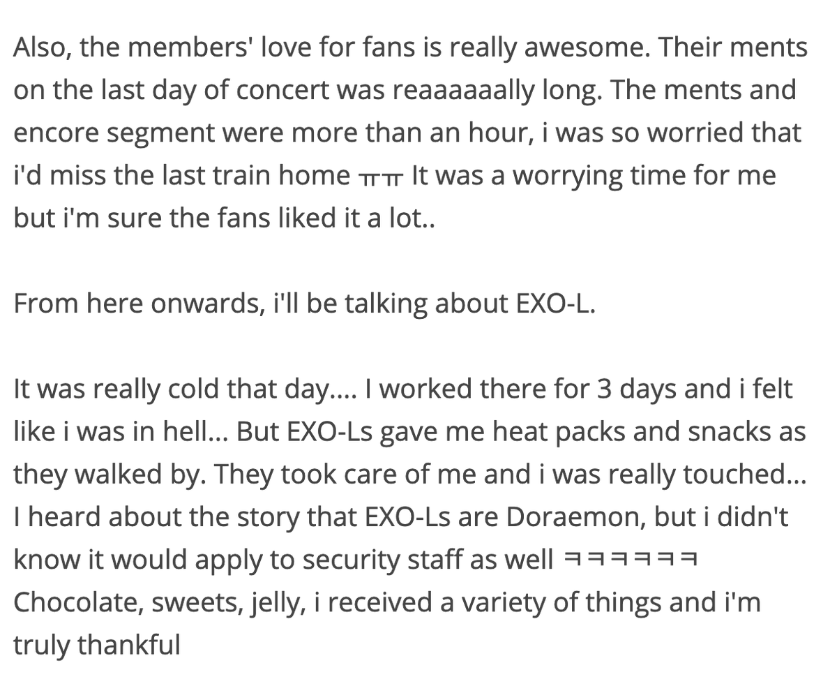 netzonexo's tweet photo. [Pann] Anecdote From A Part-Time Staff During #EXO EXplOration Dot Concert @weareoneEXO 
link: https://t.co/XILaHPICHu https://t.co/Tj593Q2rHJ