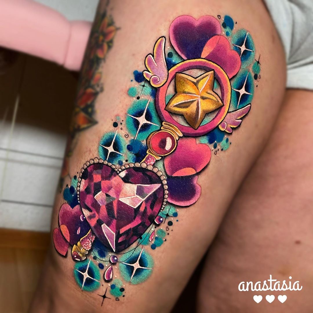 Super bright tattoo made by <a href="/tamagothchick/">🍓 Anastasia 🍓</a> on Instagram

#painfulpleasures #tattoosupply #piercingsupply #cyberkawaii #neokawaii #kawaiitattoo #sakura #sakuratattoo