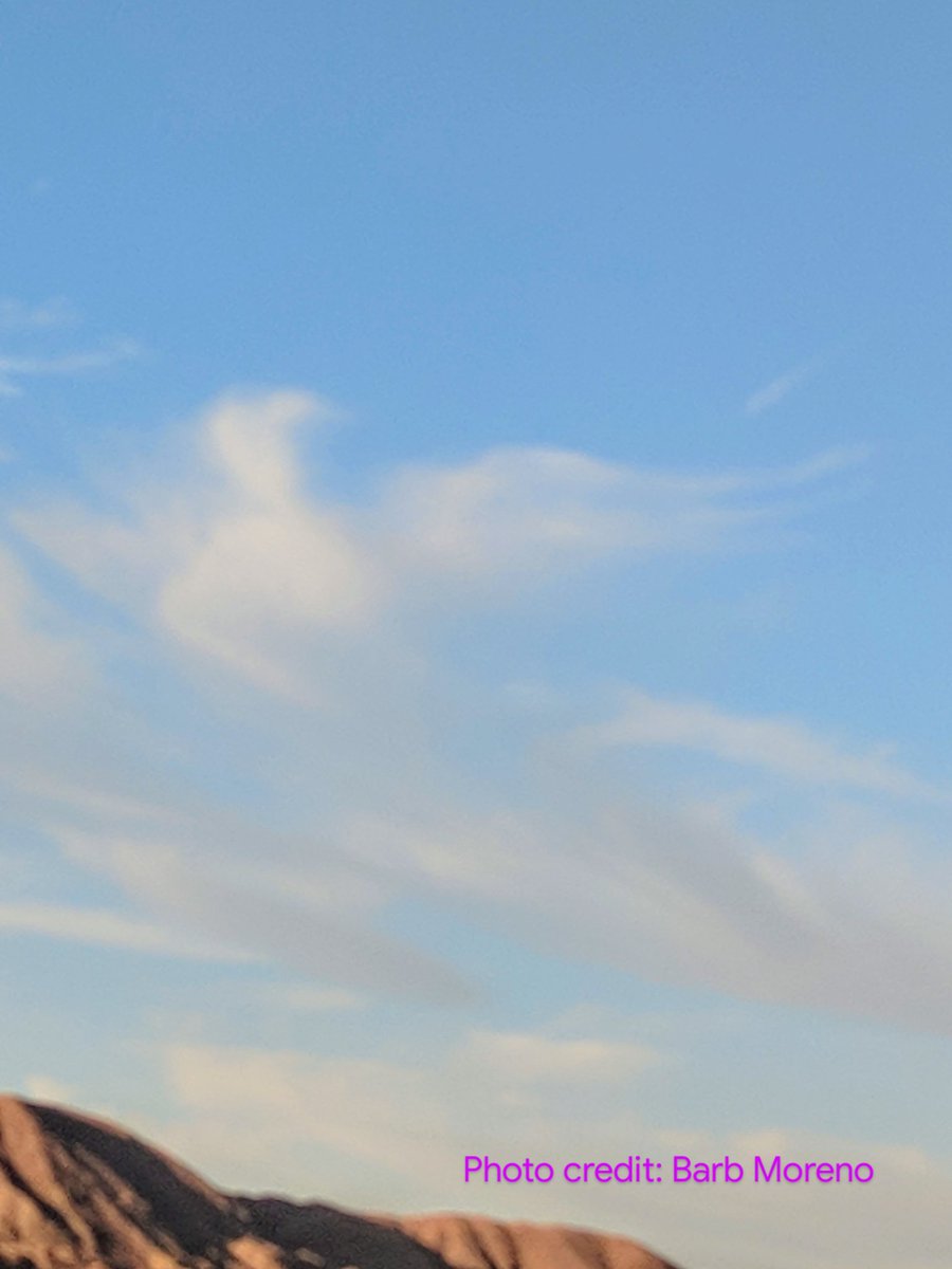 barb2point0's tweet photo. I took this photo during a drive across the desert somewhere between LA and Vegas a couple years ago. I found this picture again the other day. Felt it fitting to share at a time when so many of us need a message from above. 🙏🏽 #AngelCloud #EasterSunday https://t.co/mkR7xgSbTS