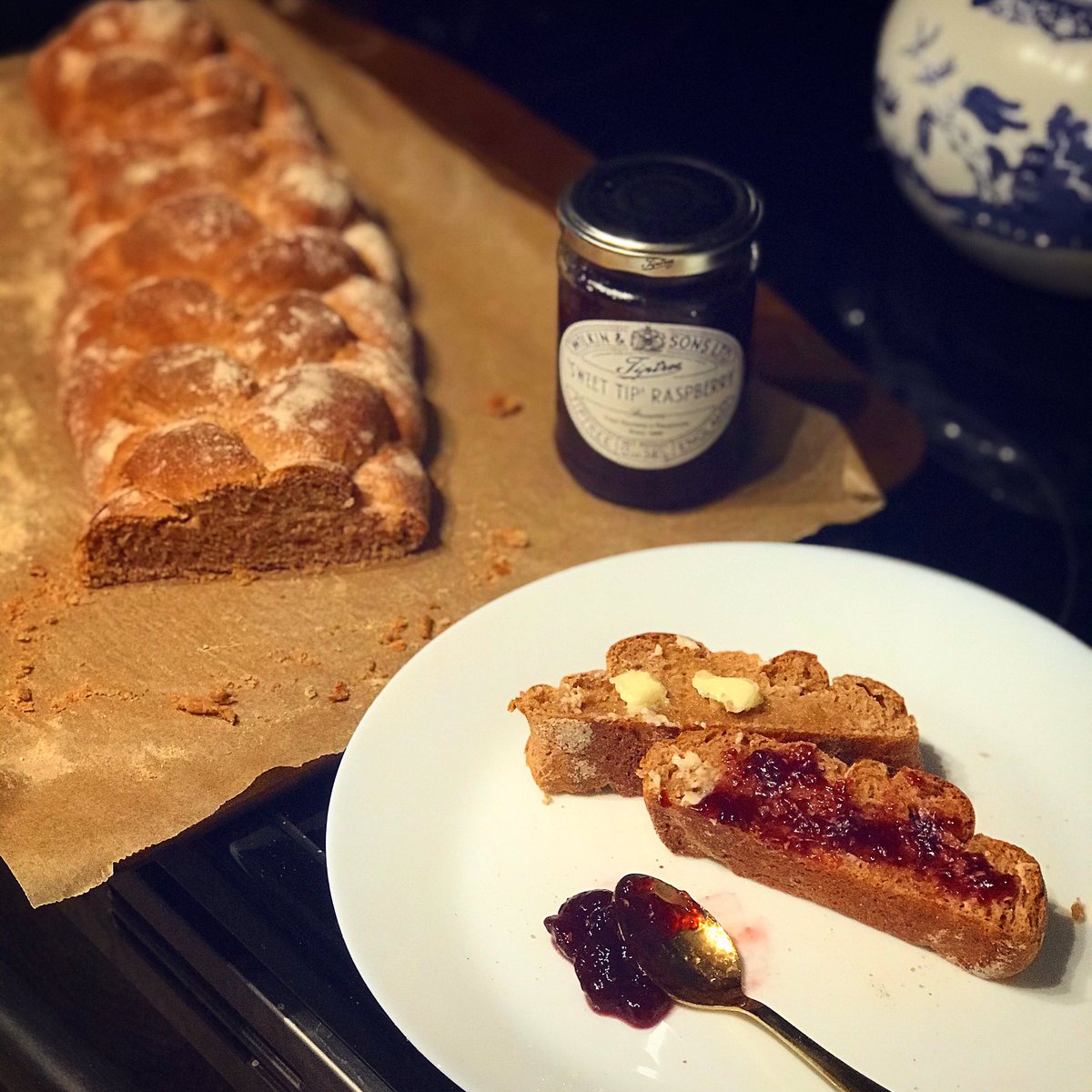 tier_above's tweet photo. @kumailn Made this last weekend. Honey whole wheat bread. It didn’t last long 😂 https://t.co/3vyqyg7Yqo