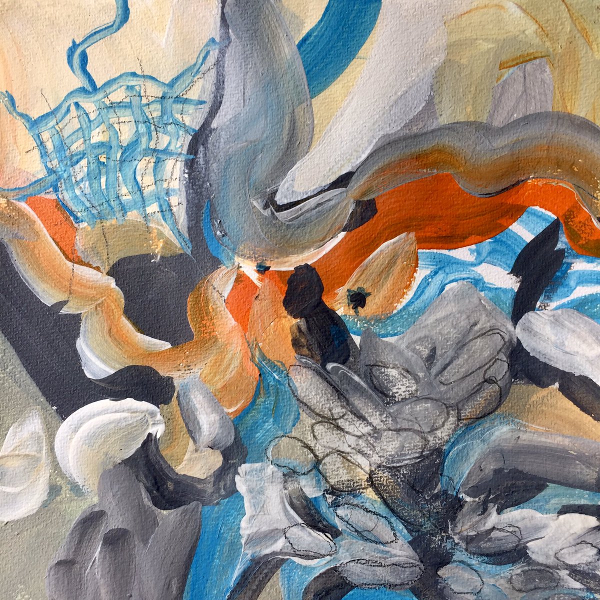 TeecusJill's tweet photo. Gosh Day 6/100 of the #100dayproject !  This one is acrylic on 20 x 20cm watercolour paper. #100dayproject2020  #acrylicpainting #artprocess #workingthingsout #artpractice #selfisolation #isleofwightartist https://t.co/ha7VjBO18t