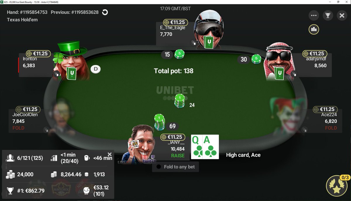 IanSimpsonPoker's tweet photo. Live again, chasing MTT glory!
https://t.co/oW0xkamOjl
#poker #MTT https://t.co/eUbJjYygeW