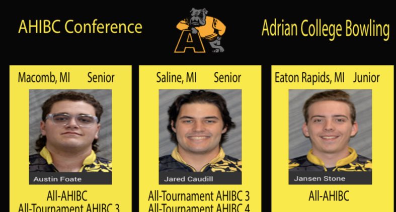 AC_Bowling's tweet photo. Congrats to our Men’s bowlers on their achievements this year in the conference! https://t.co/PUvmf2DzOK
